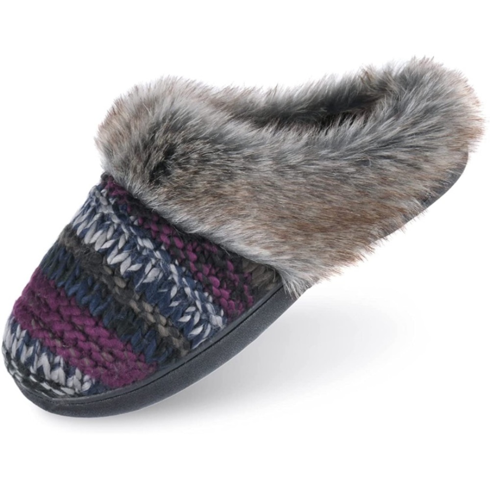 NWT Dena Lives Women’s House Slippers Memory Foam, Fluffy Slip On SZ 5-6